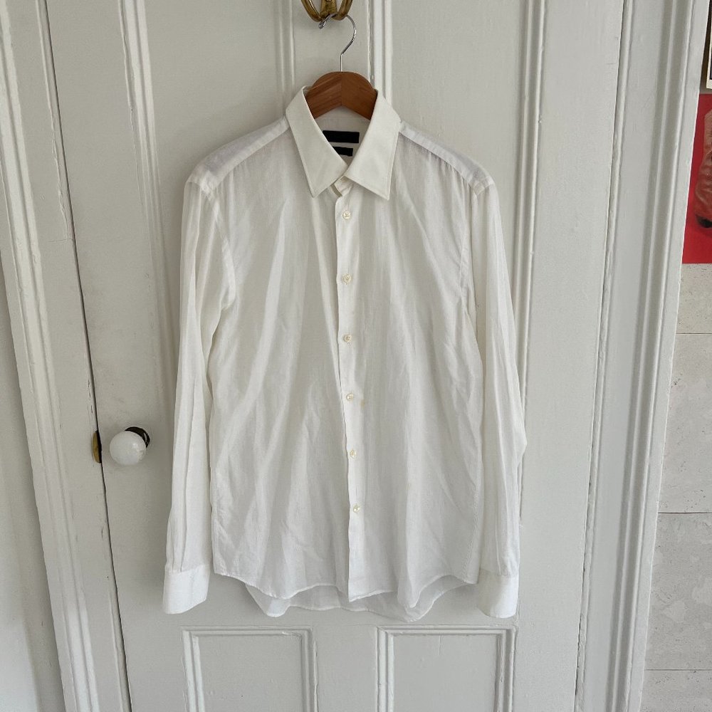 Calvin Klein Collection White Button Down Shirt - Medium